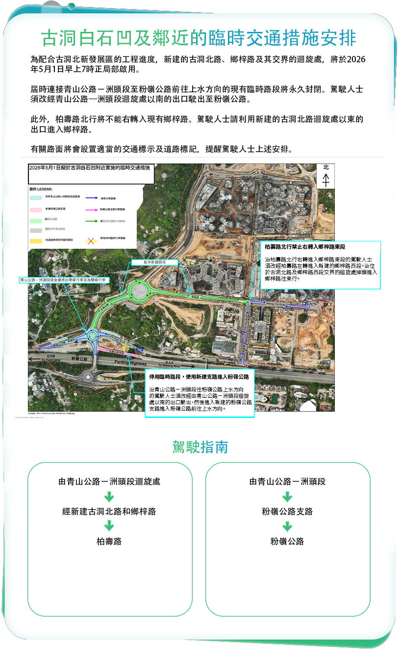 古洞新道路啟用
